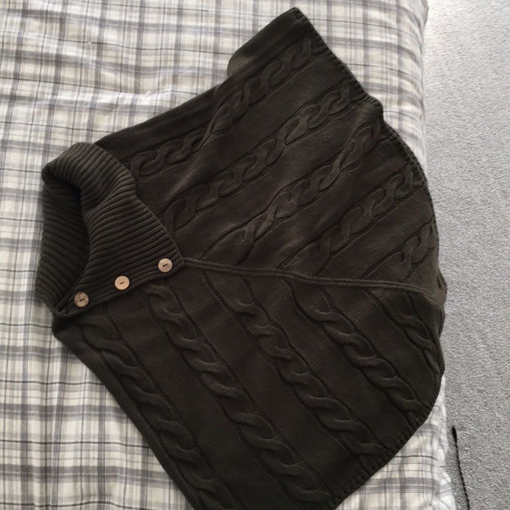 Cowl neck poncho